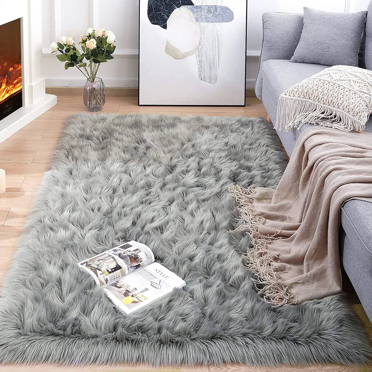 Fluffy Faux Sheepskin Rug