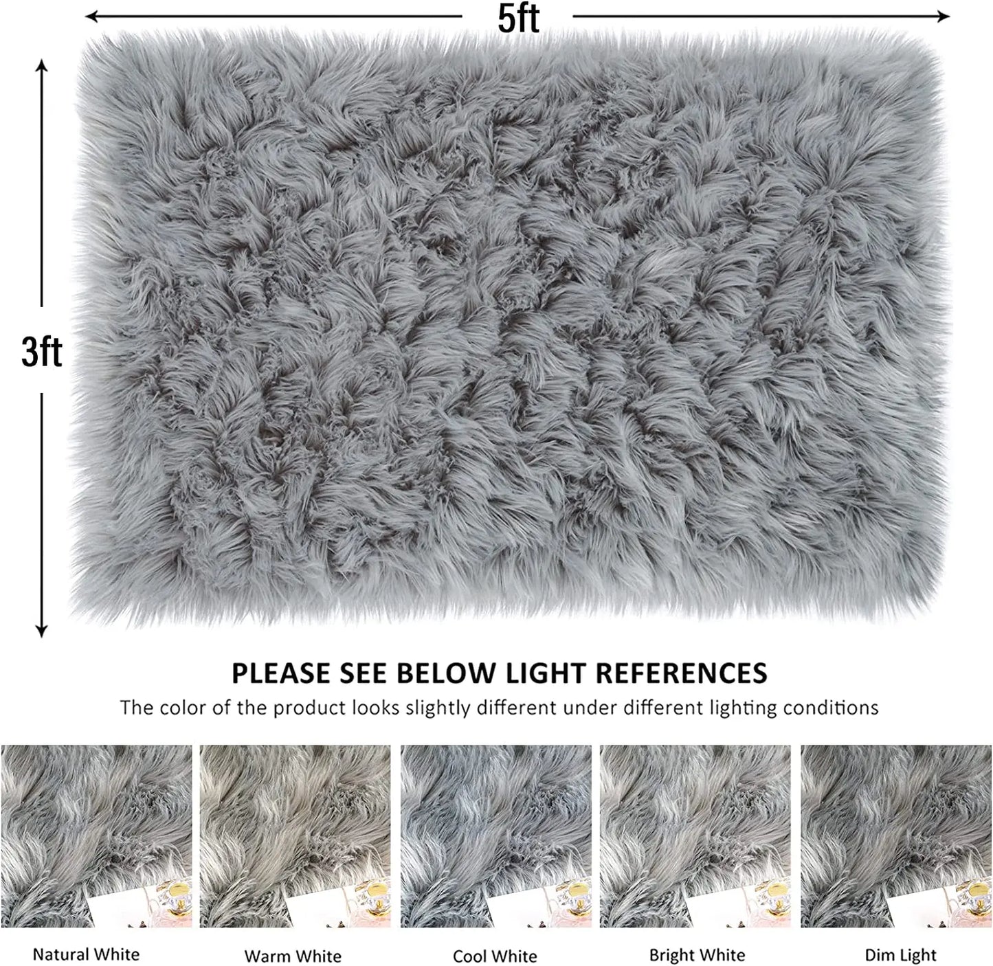 Fluffy Faux Sheepskin Rug