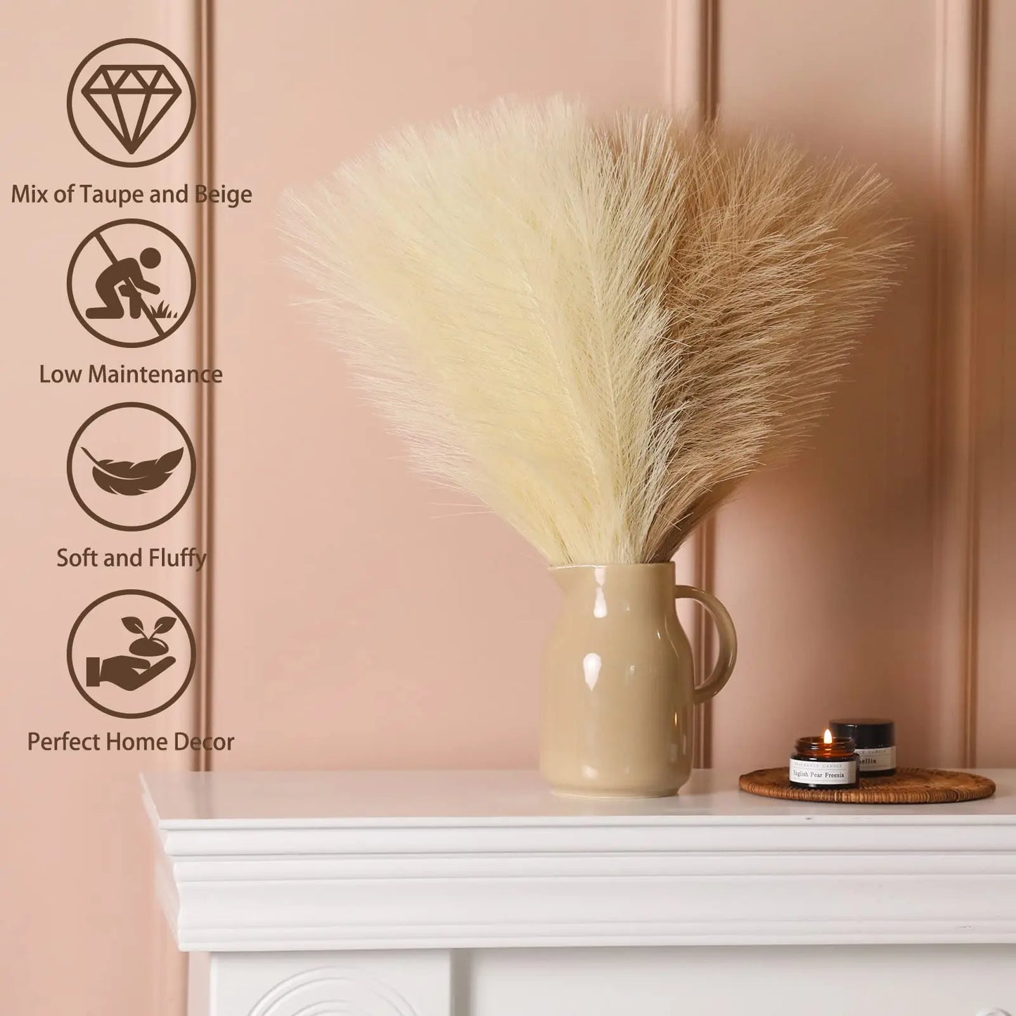 Faux Pampas Grass Decor