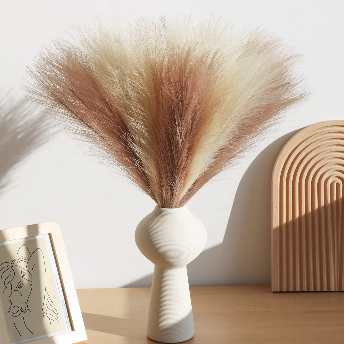 Faux Pampas Grass Decor