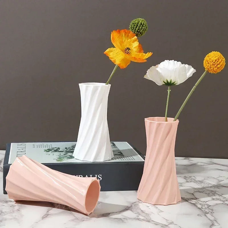 Nordic Plastic Flower Vase Pot