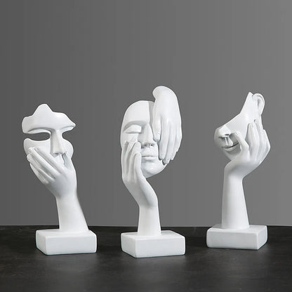 European Abstract Mask Statues