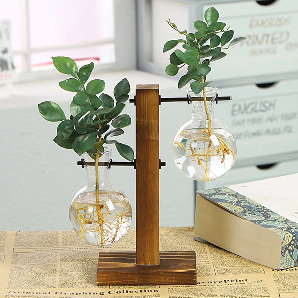 Glass Desktop Planter Bulb Vase