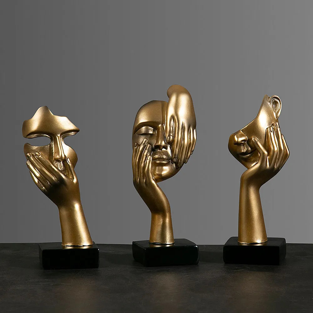 European Abstract Mask Statues