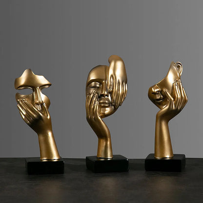 European Abstract Mask Statues